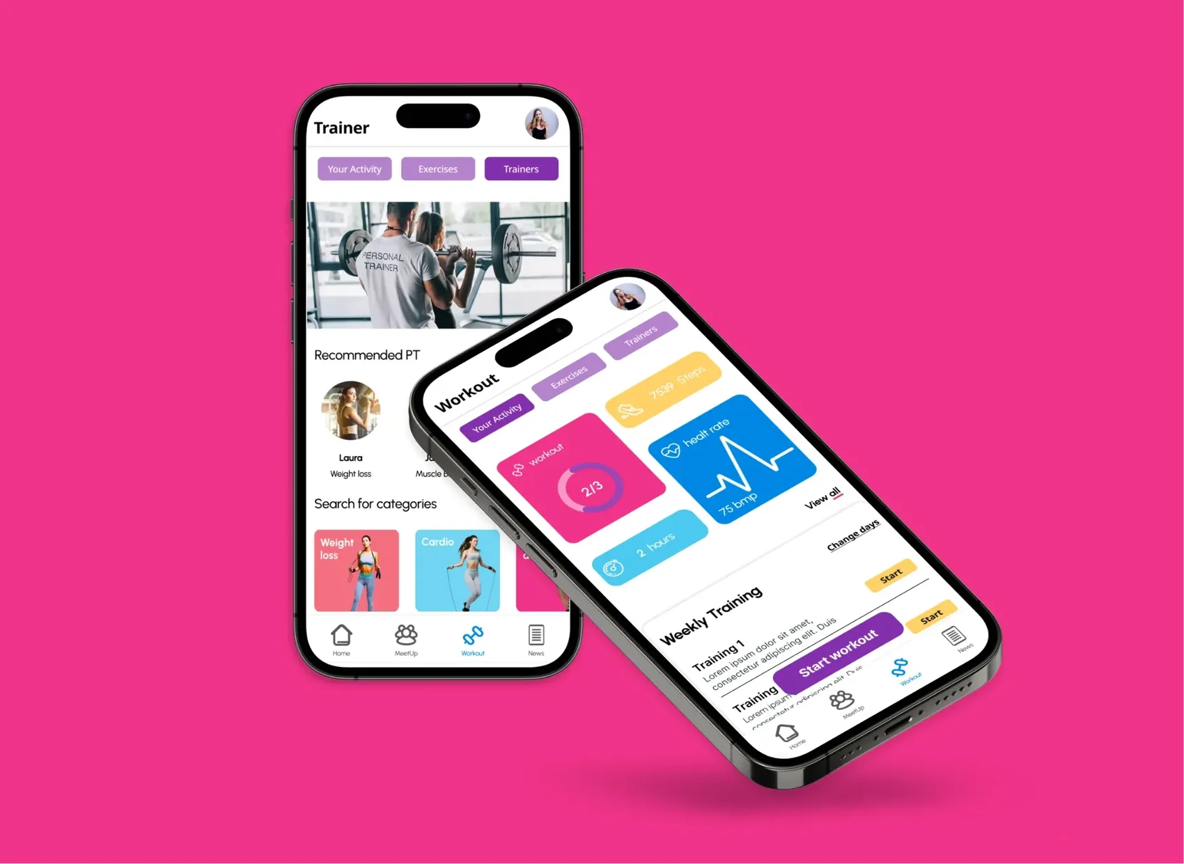 Fitmate — app screens